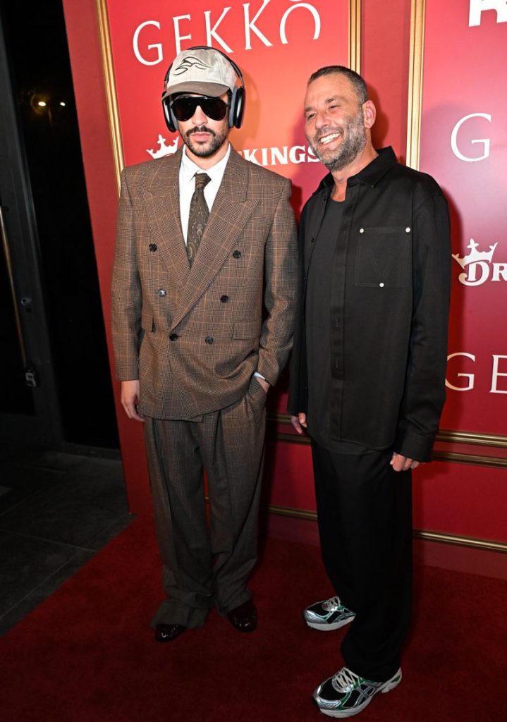 Bad Bunny and David Grutman at the Billboard Latin Music Awards after party at Gekko.
