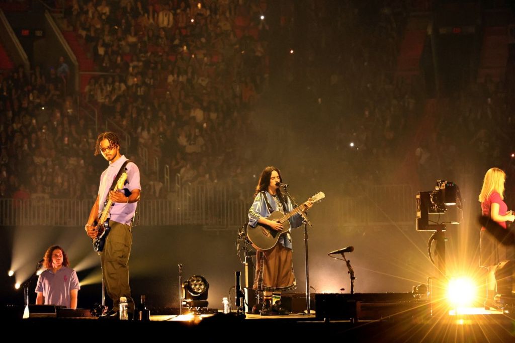 A band on stage.