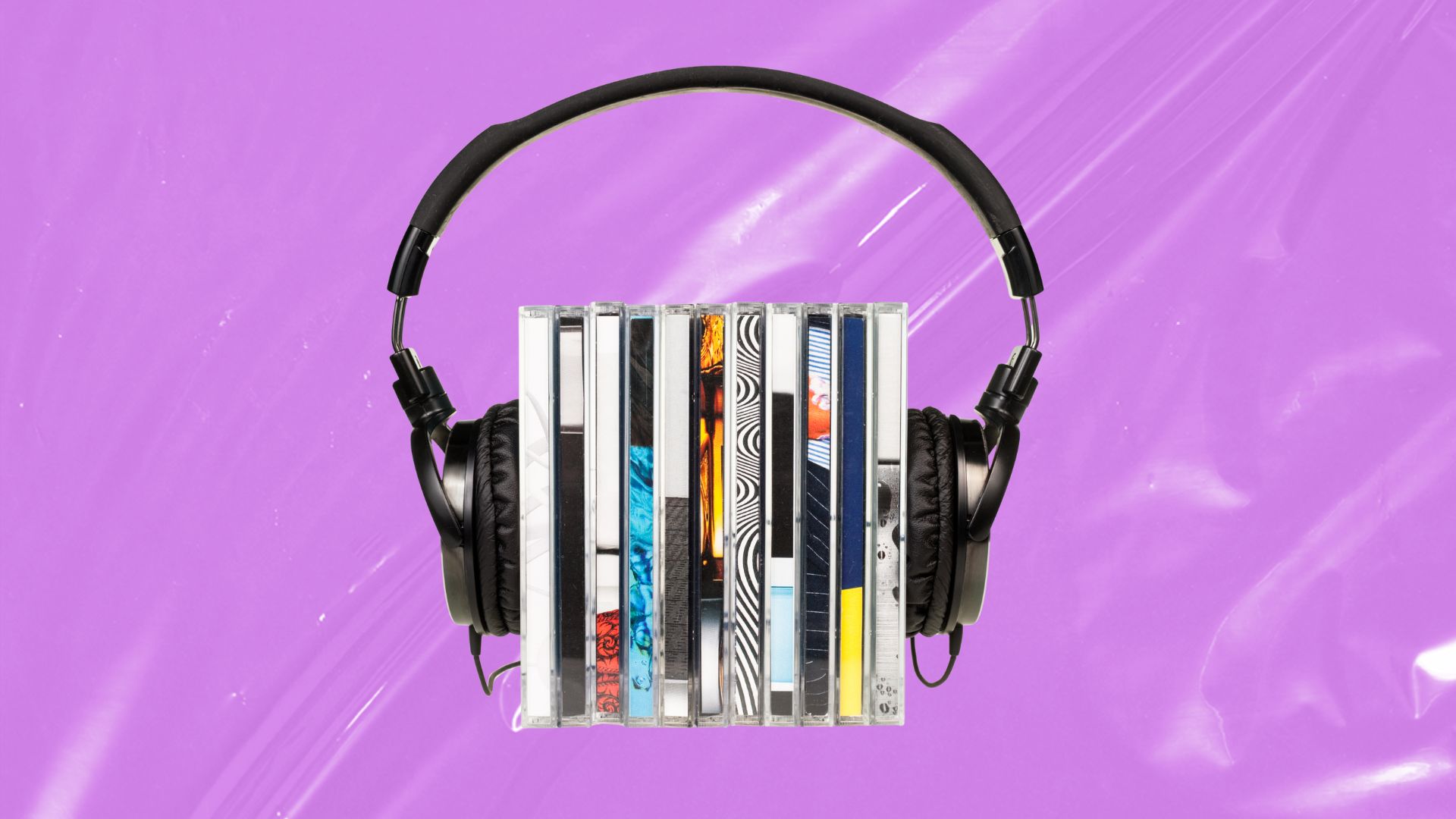 8 cds in between headphones