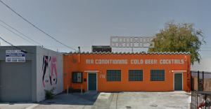 screenshot of the Google Maps street view of the facade of an orange bar named, "Gramps"