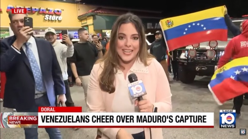 Miami Venezuelans Celebrate Capture of Maduro