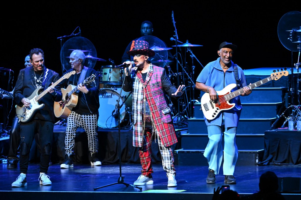 Photo of Boy George performing on stage 