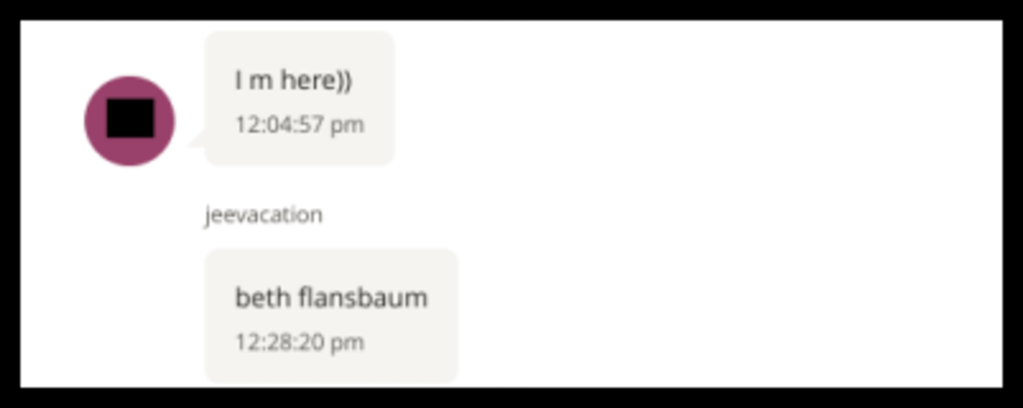 A screenshot of a conversation between Jeffrey Epstein and an unknown person whose name is redacted.