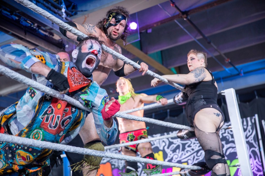 Photo of wrestlers at Juggalo Weekend’s First Night in Miami