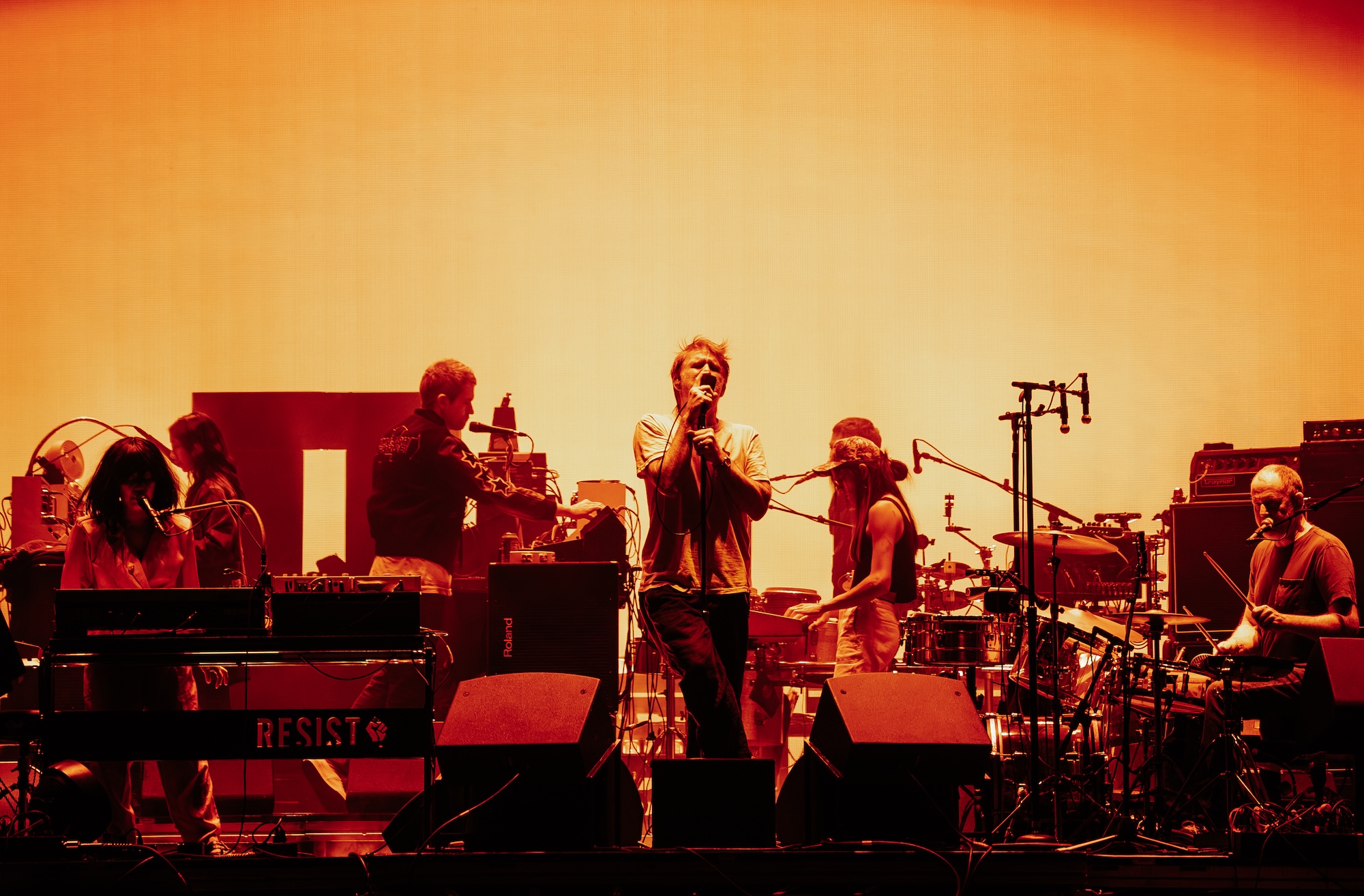 Photo of LCD Soundsystem performing at Okeechobee Festival