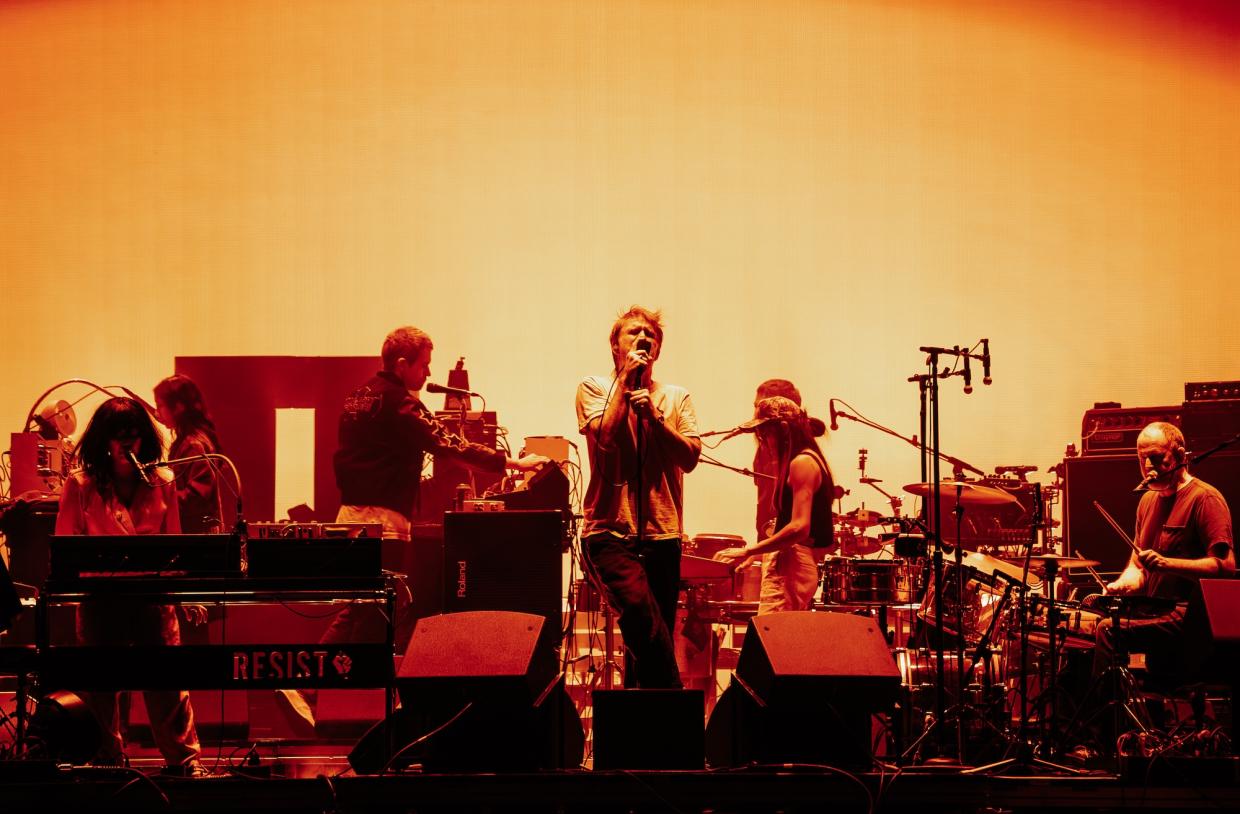 Photo of LCD Soundsystem performing at Okeechobee Festival
