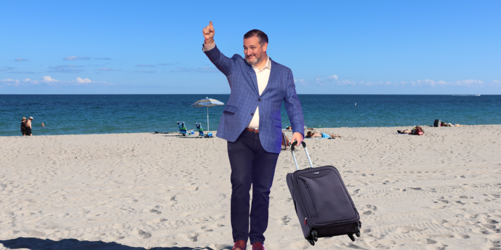 Ted Cruz on the beach