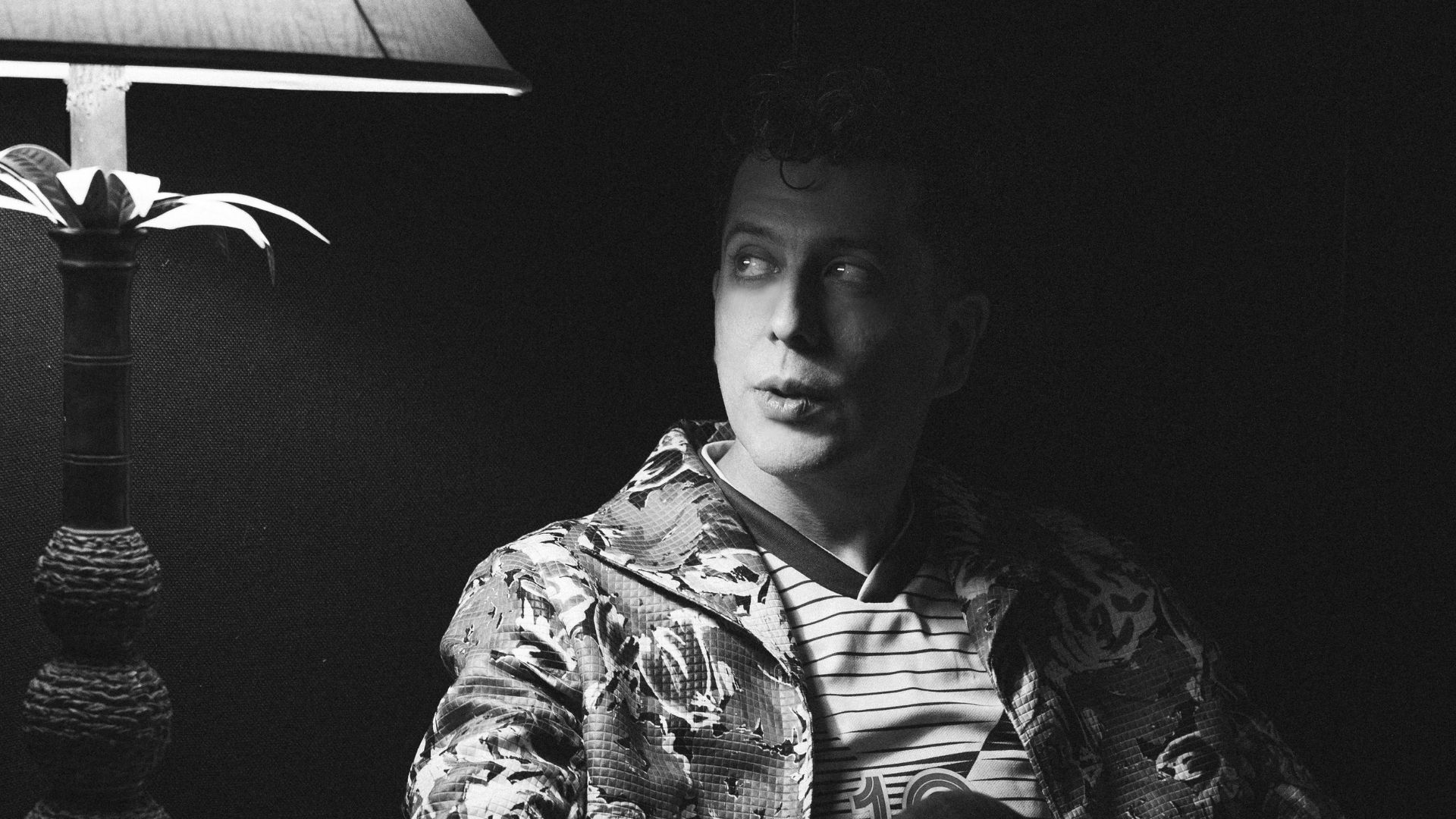 Black and white portrait of a Miami musician.