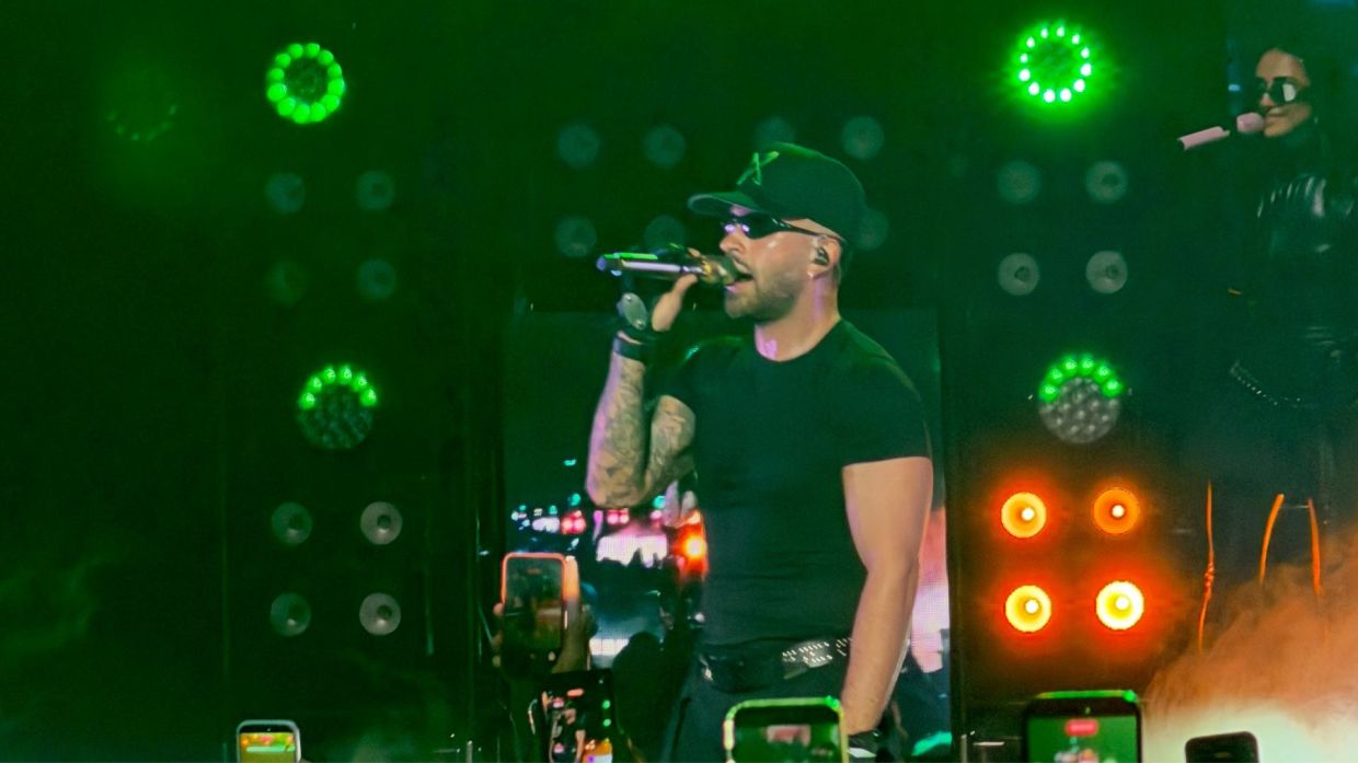 Photo of Feid performing in Miami