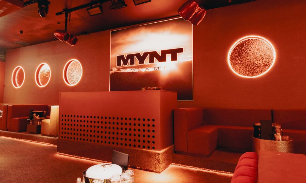 Photo of the interior of a nightclub in Miami Beach.
