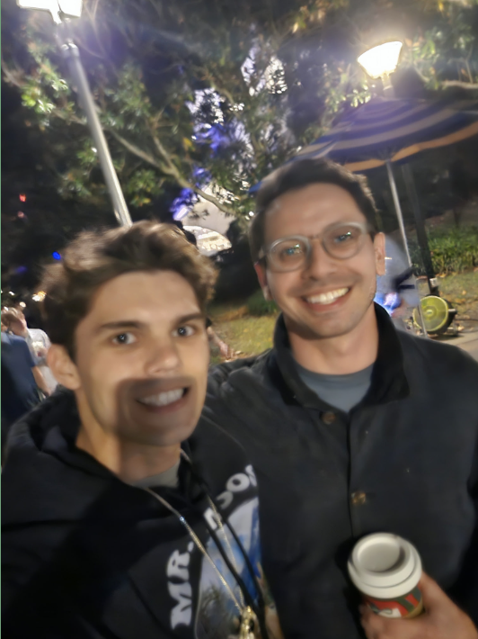 photo of Florida gubernatorial candidate James Fishback posing for a selfie with former campaign volunteer Bryant Fulgham