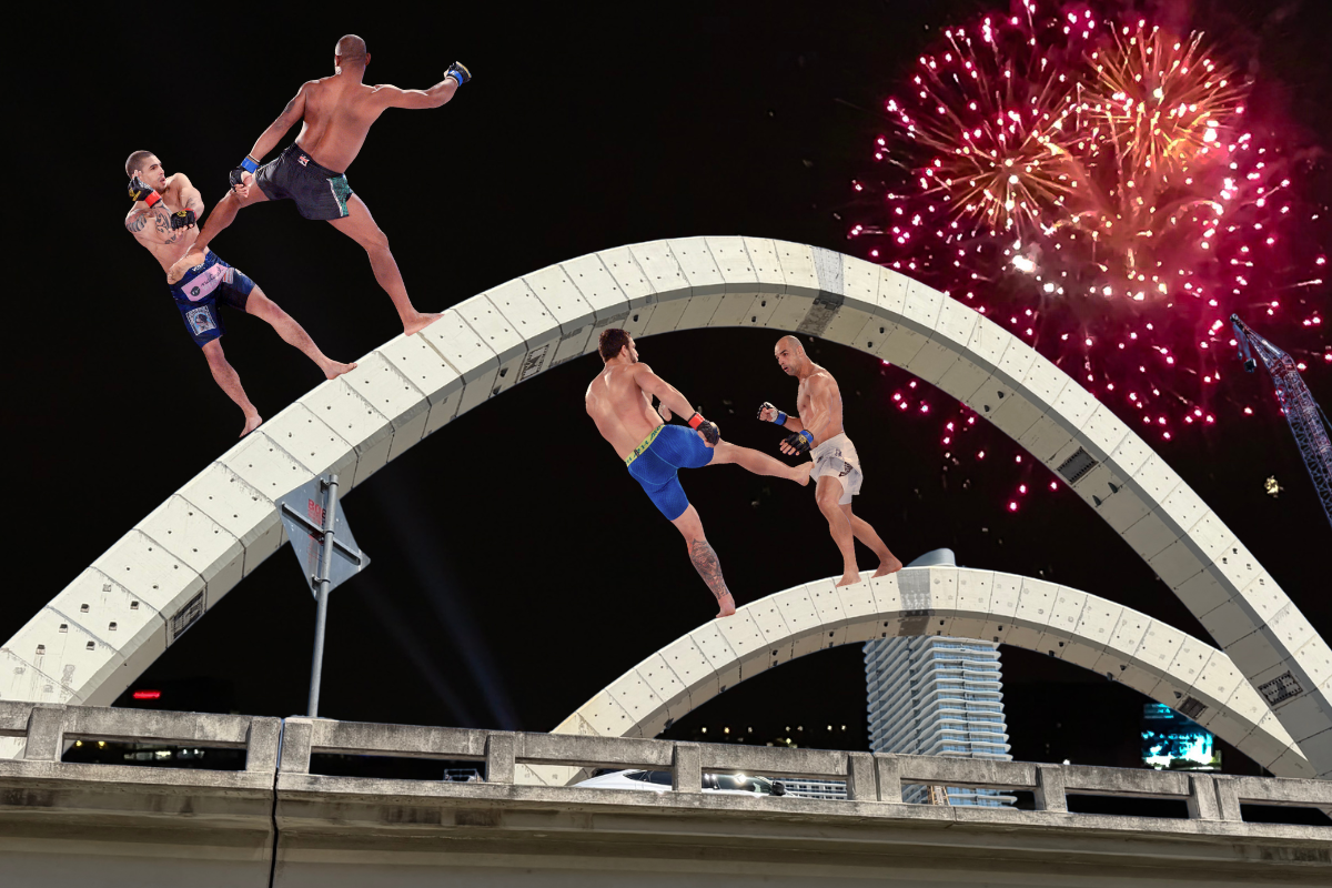 The White House UFC cage looks a lot like Miami's Signature Bridge