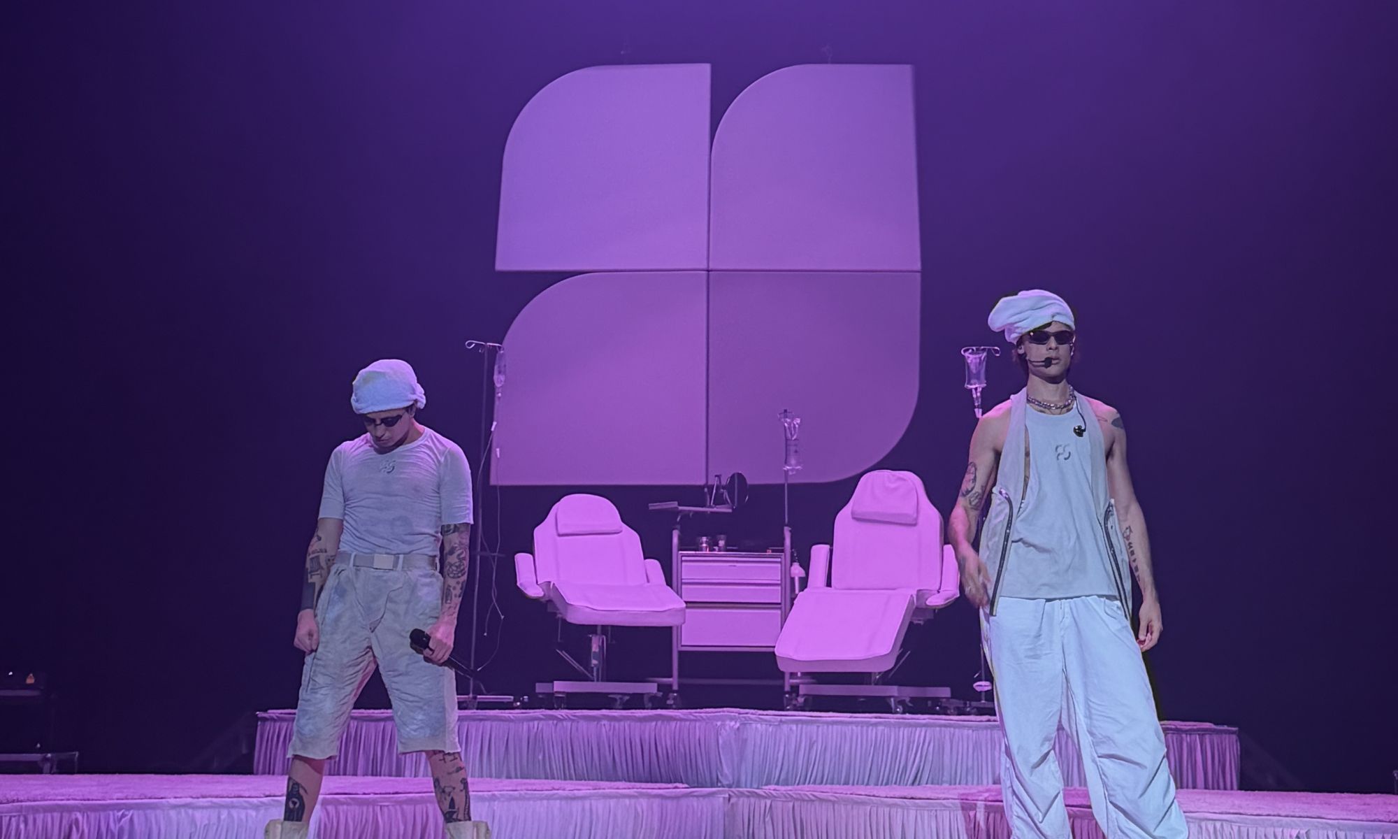 Ca7riel and Paco Amoroso on stage at The Fillmore Miami Beach.