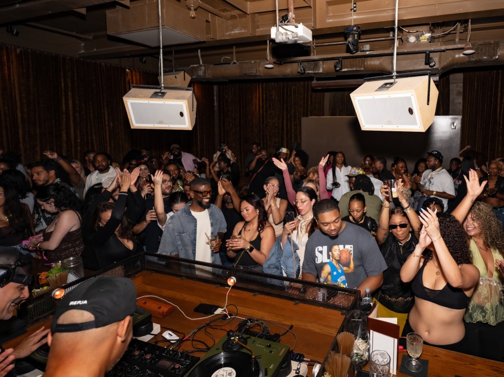 Photo of people dancing in Miami.