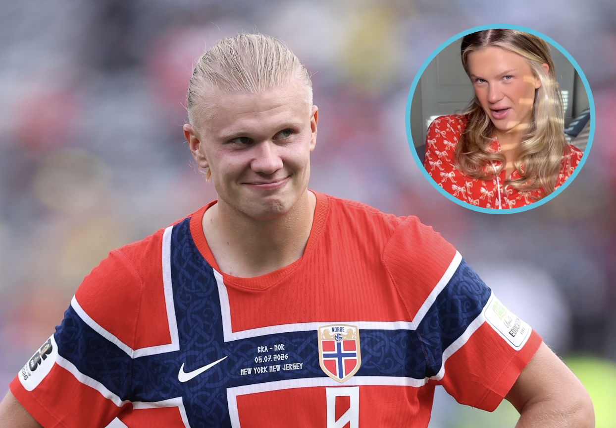 photo of Erling Haaland with an insert photo of content creator Emma Kate Willman