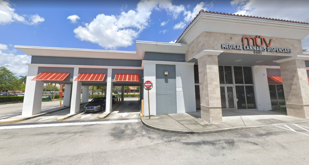 A screenshot from Google Maps of a medical marijuana dispensary.