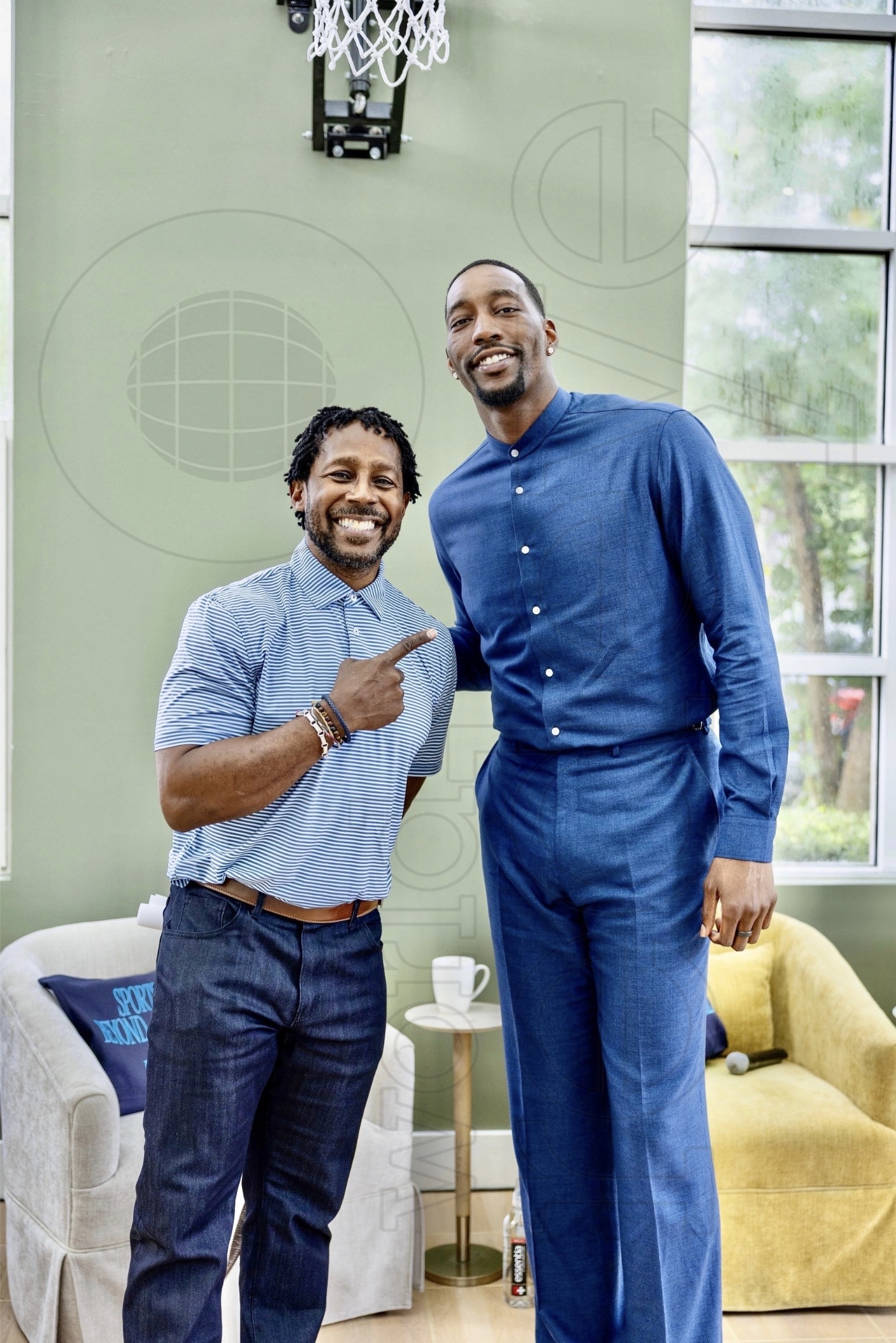 photo of Desmond Howard and Bam Adebayo posing together