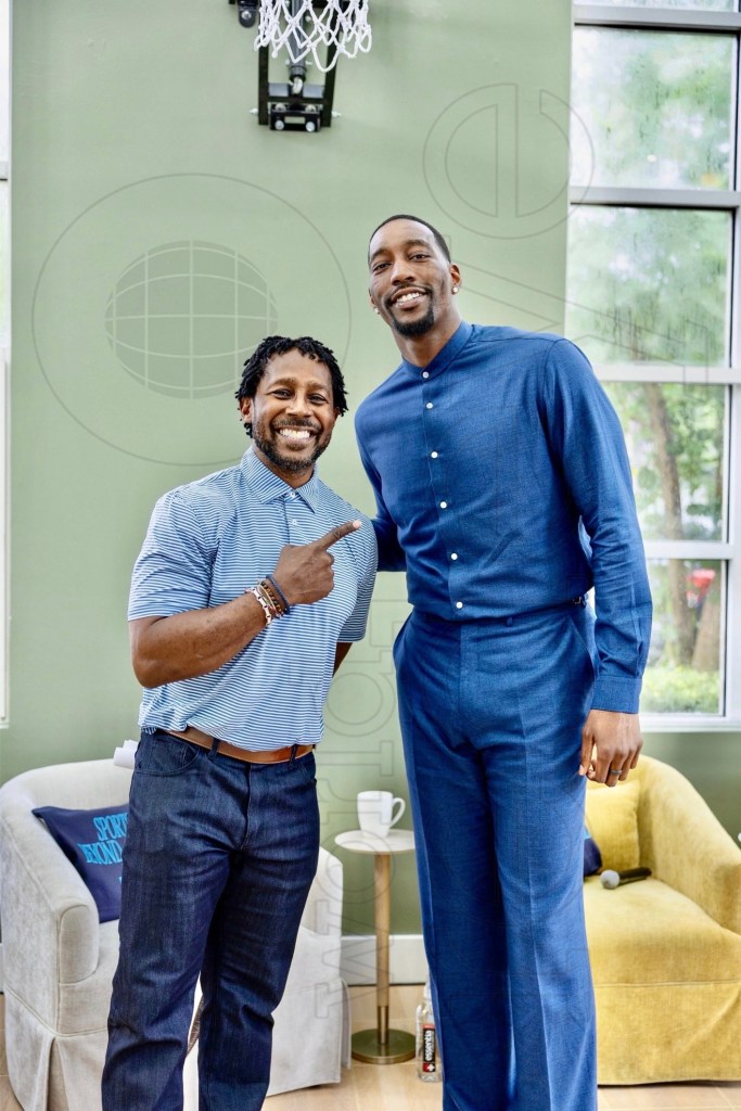photo of Desmond Howard and Bam Adebayo posing together