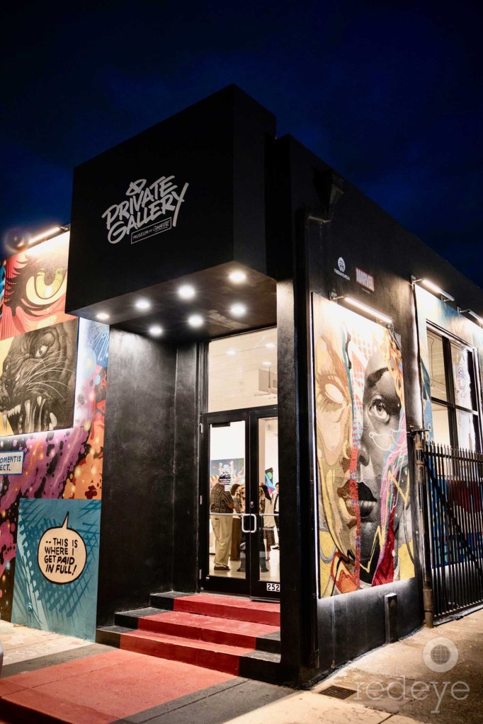 photo of the facade of the Museum of Graffiti at night