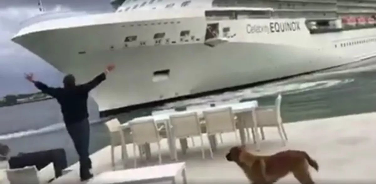 Here’s Video of a Giant Cruise Ship Nearly Hitting a House at Port Everglades