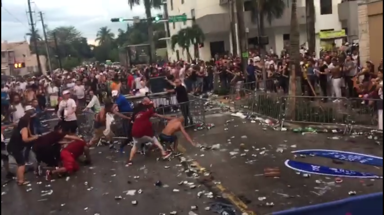 Huge Brawl at Calle Ocho Street Festival Caught on Video