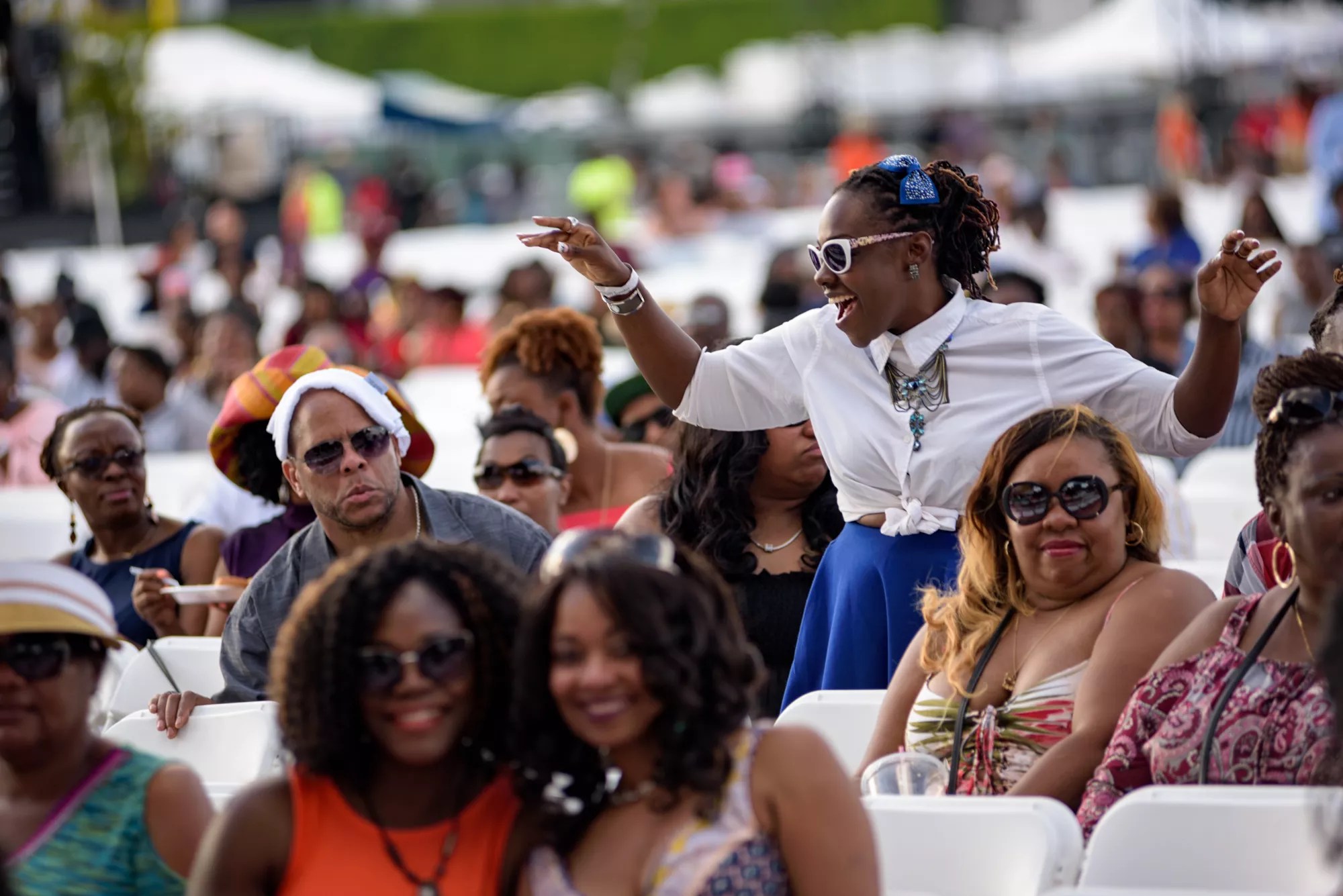 Photo of the crowd at Jazz in the gardens festival
