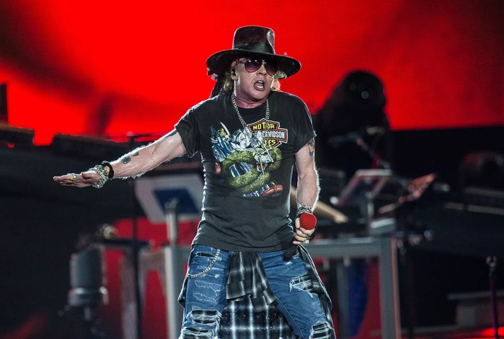 Photo of Axl Rose on stage 