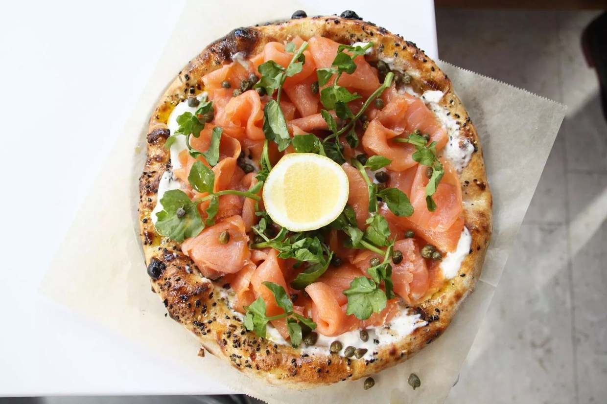Everything Bagel Pizza for Brunch at the Alley at the Betsy Hotel