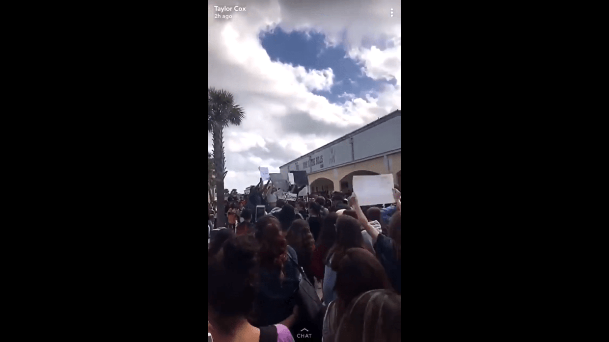 Hundreds of South Florida Students Walk Out to Demand Gun Restrictions