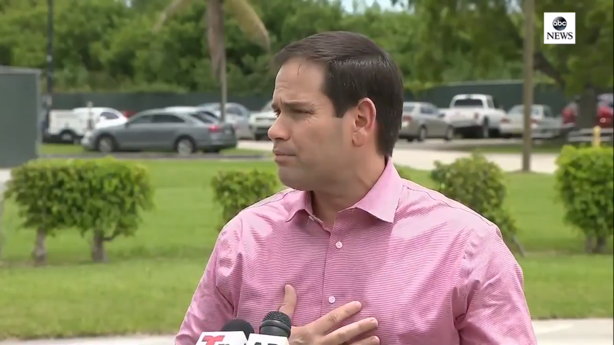 Local Heroes Shout at Immigration Hypocrite Marco Rubio Outside Homestead Camp