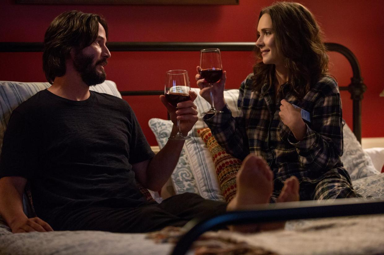 Winona (Talks) Forever, With Keanu, in <i>Destination Wedding</i>