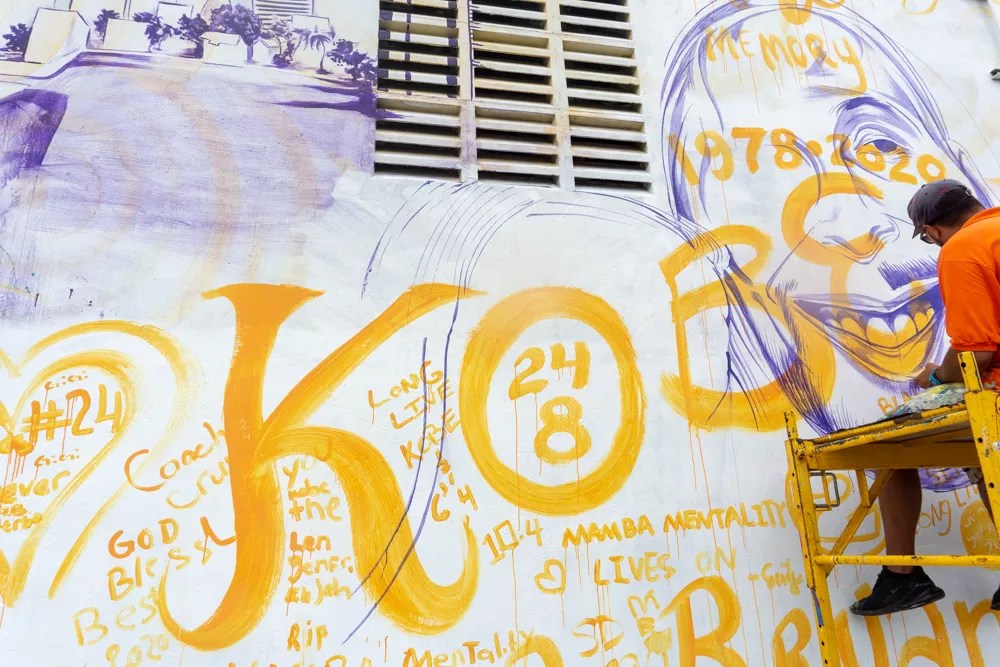 Kyle Holbrook Pays Tribute to Kobe Bryant and Black History Month With Overtown Mural
