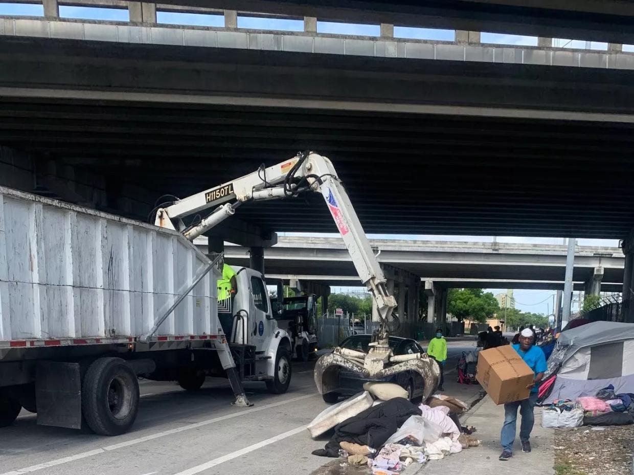 Miami Homeless Camp Targeted in “Cleanup”
