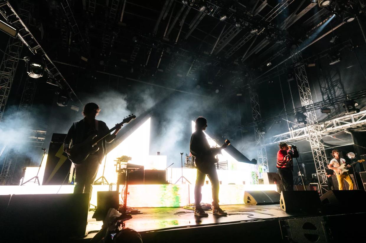 Photo of the band The Strokes performing at III Points festival in Miami.