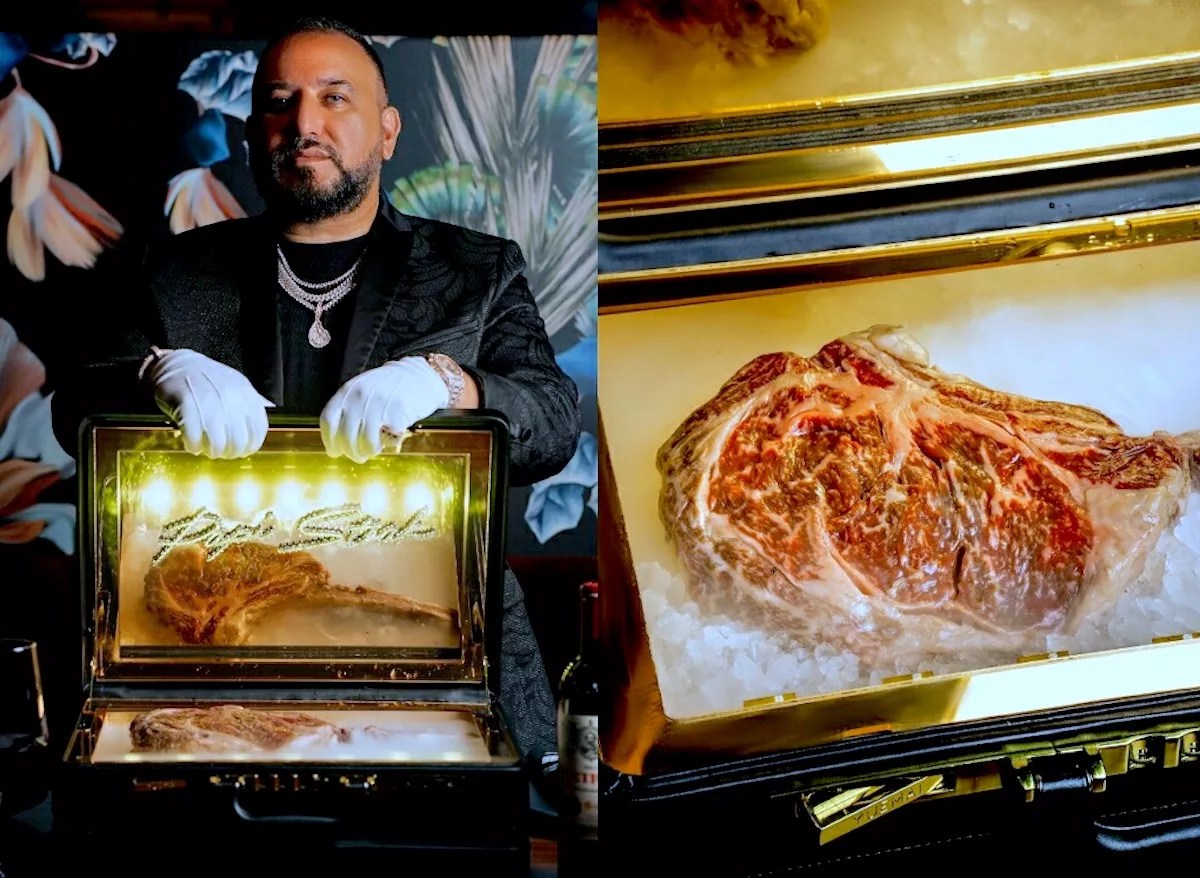 <i>Pulp Fiction</i> Inspired This $1K Wagyu Tomahawk at Papi Steak