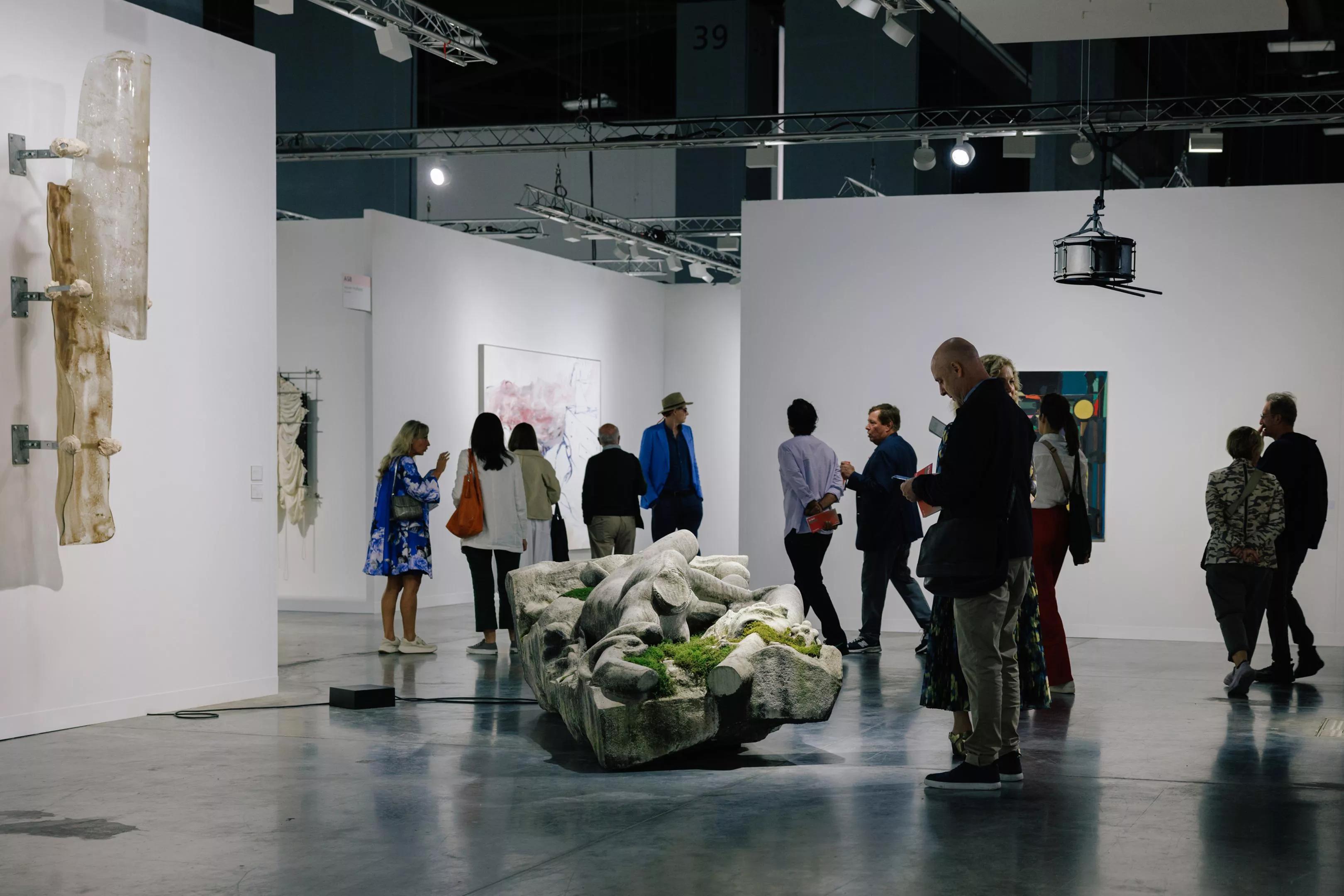 The crowd at Art Basel Miami Beach 2023 at the Miami Beach Convention Center