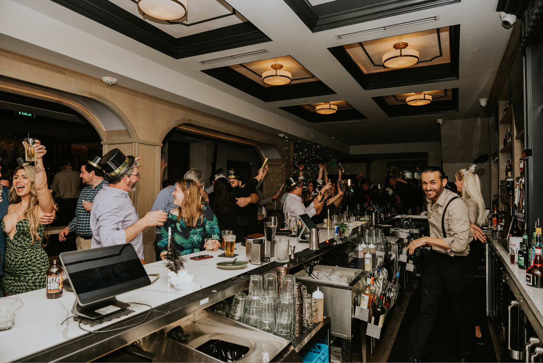 The bar at JohnMartin's Irish Pub & Restaurant