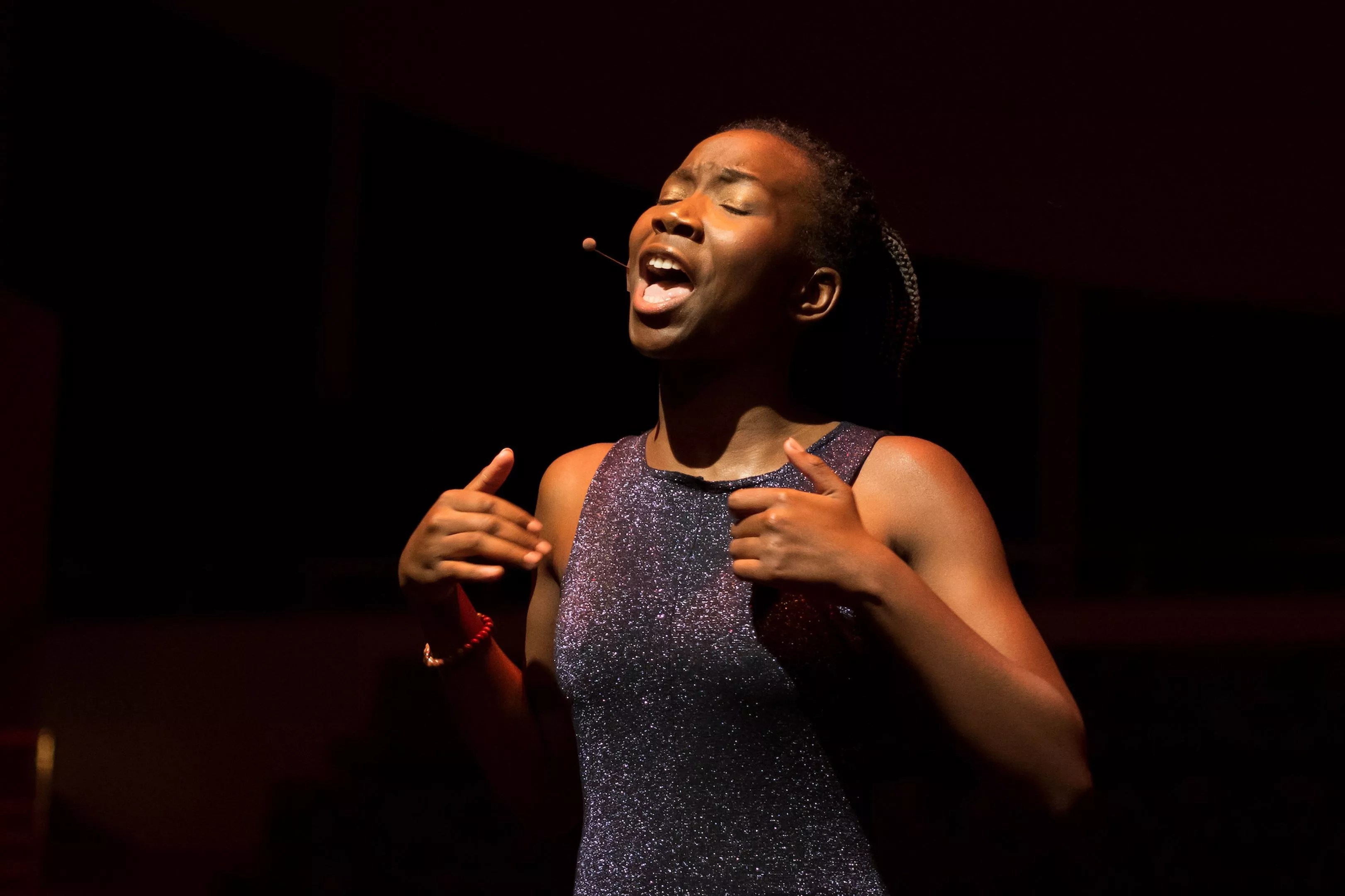 YoungArts winner Zariyah Perry performing on stage