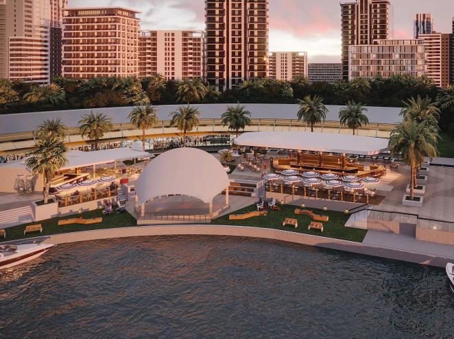 A waterfront venue