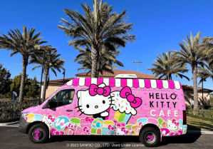 A pink truck
