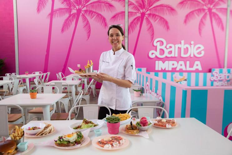Chef Becky Brown holding food