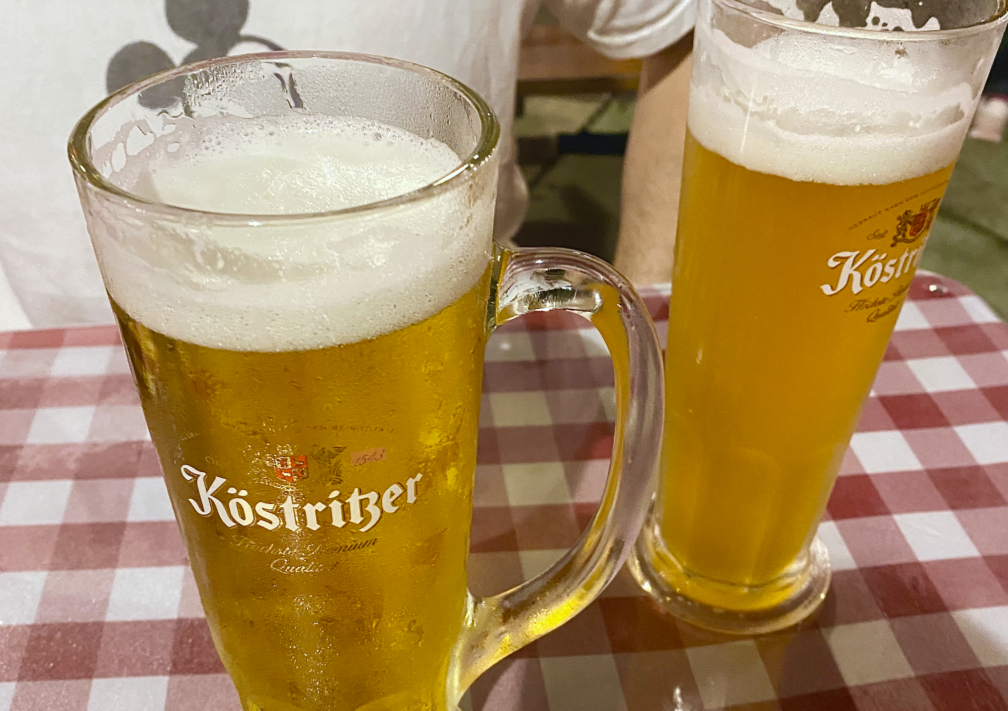 Beer on a table