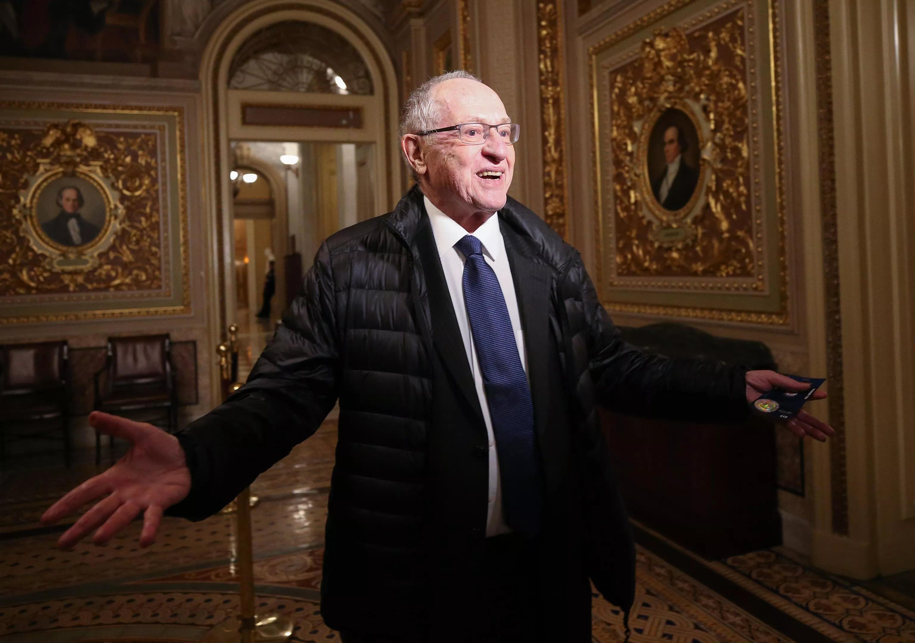 High-profile attorney Alan Dershowitz in the Senate Reception Room