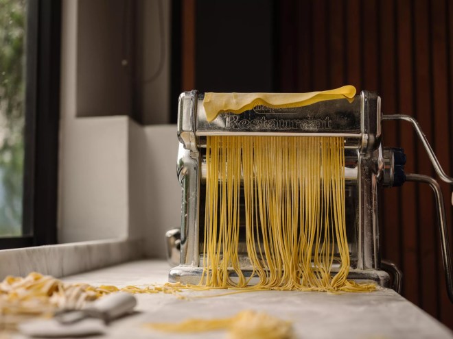 pasta being made