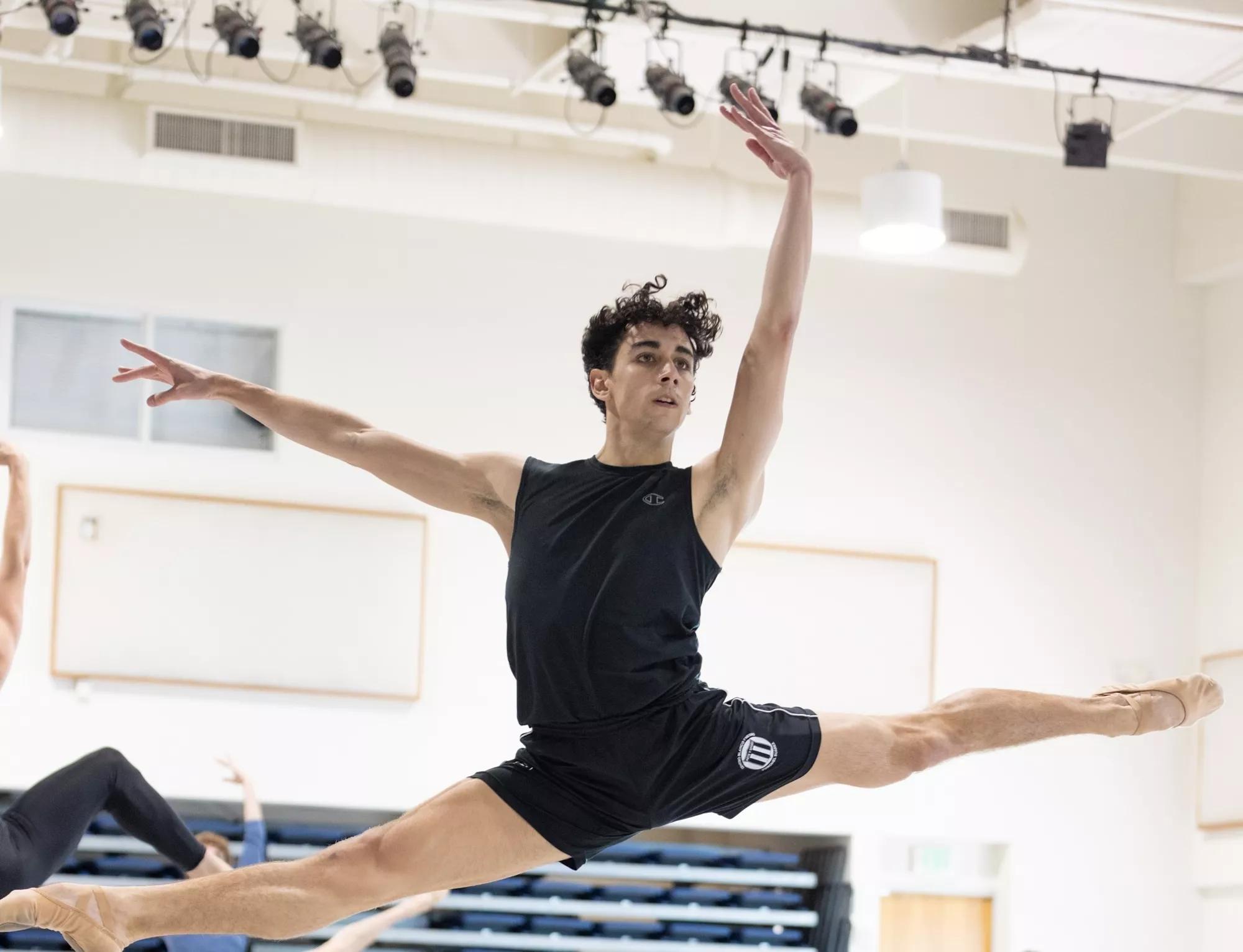 Francisco Schilereff in rehearsal for Miami City Ballet's Delight
