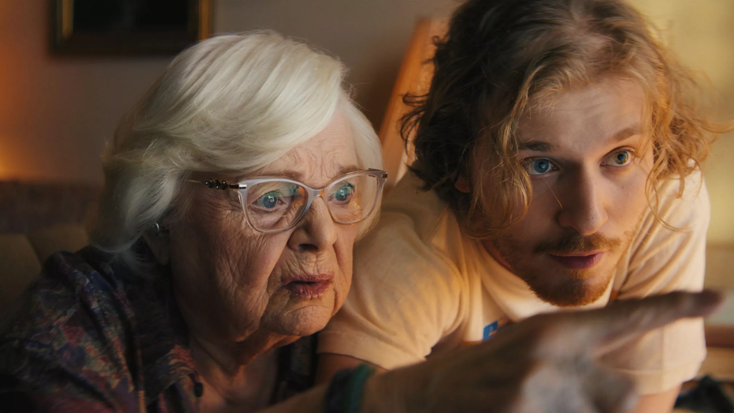 A still of June Squib and Fred Hechinger in Thelma