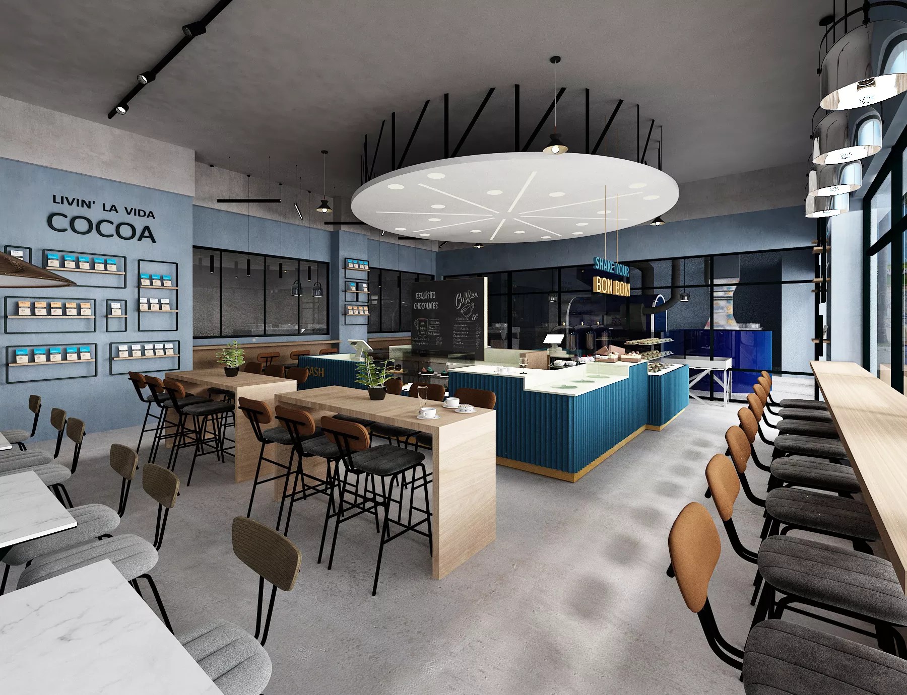 a modern cafe
