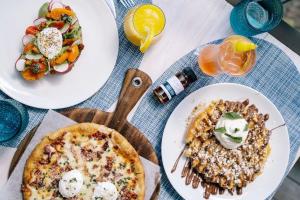 An assortment of dishes on a table