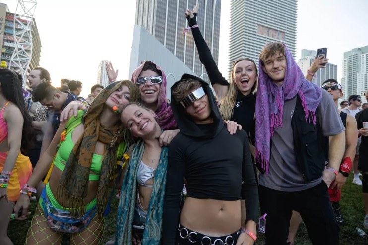Festivalgoers at Ultra Music Festival 2024 in Miami