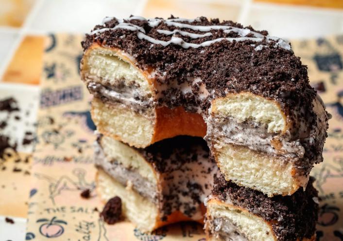 Donuts with chocolate